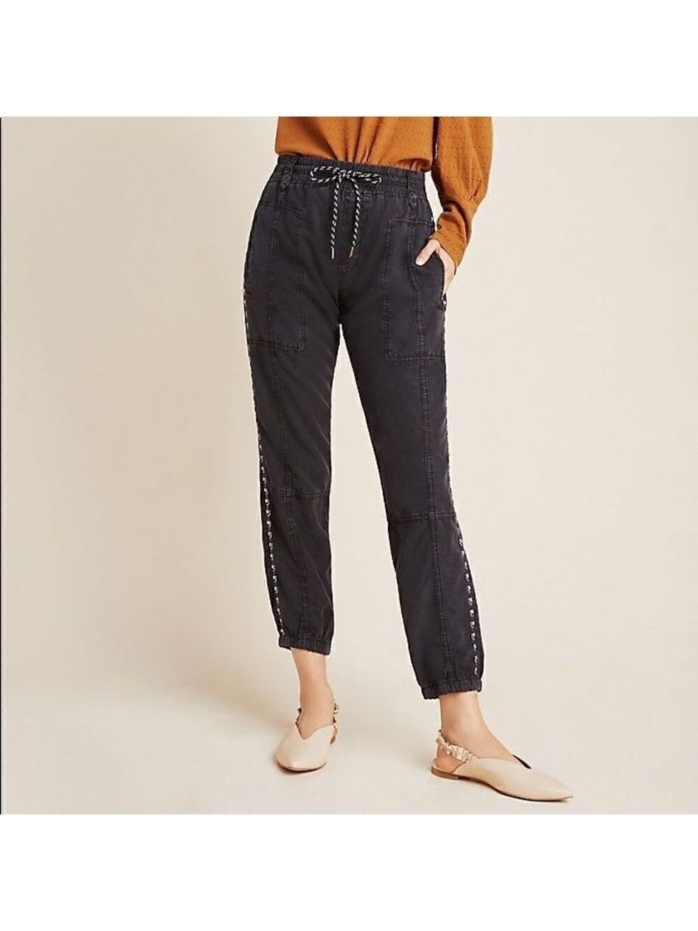 Anthropologie Byron Seamed Soft Utility Joggers Size XS